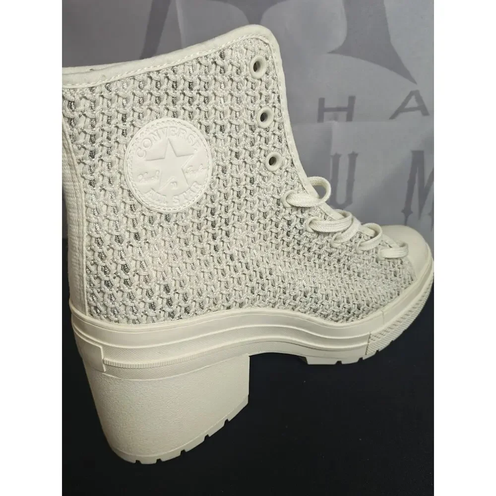 Converse Unisex 10.5 / 12.5 Chuck 70 De Luxe Heel White Platform A07535C Blems